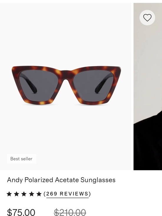 Quince Andy Polarized Acetate Sunglasses in Ginger Tortoise main image 3